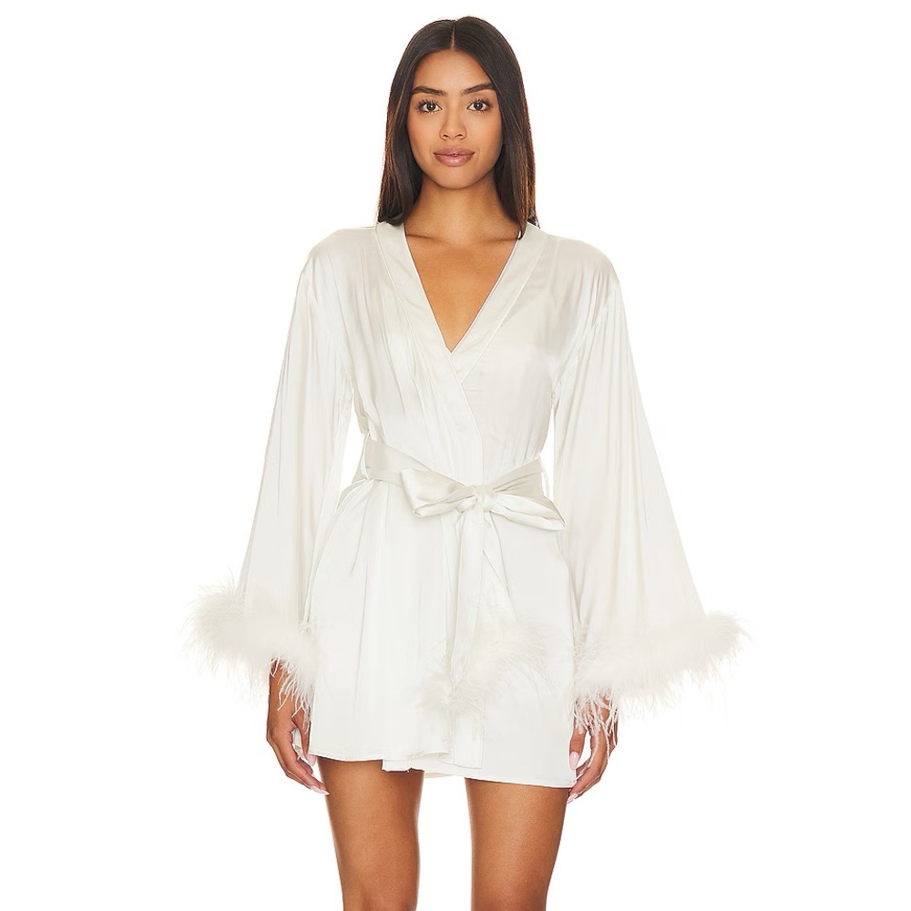 Lovers + friends fleur bridal “Mrs” robe